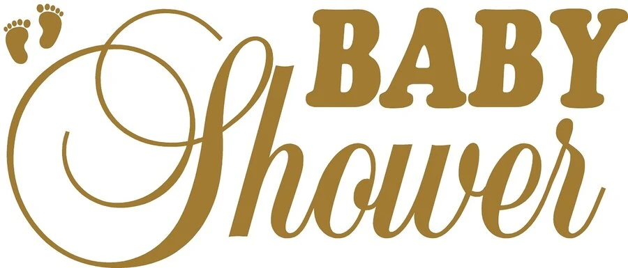Tekststicker Babyshower Goud 25x60 Cm 3 Tekststicker Babyshower Goud 25x60 Cm