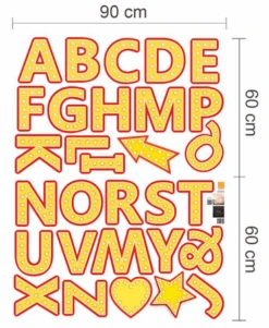 Muurstickers Glow In The Dark Bistro Letters (2 Vellen) -RAM Winkel 1670286227