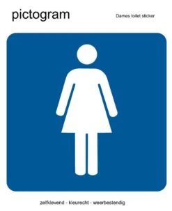 Pictogram Sticker Damestoilet (10x10cm)