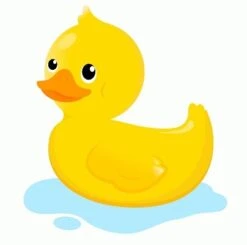 Tegelsticker Badeend 15x15cm