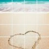 Foto Tegelsticker 15x15 'Hartje In Het Zand' 90x60 Cm Hxb -RAM Winkel 1868271105