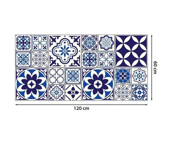 Vloersticker Spaanse & Marrokaanse Tegels Melange (1 Vel) 4 Vloersticker Spaanse & Marrokaanse Tegels Melange (1 Vel) - Afbeelding 3