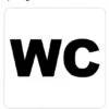 Pictogram Sticker WC (10x10cm) -RAM Winkel 1943365071