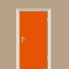 Deursticker Hoogglans Oranje