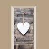 Deursticker Wit Hart Op Houten Schuur -RAM Winkel 1943629422