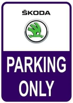 Sticker Parking Only Skoda
