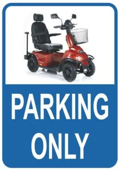 Sticker Parking Only Scootmobiel