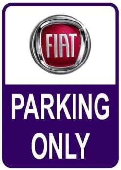 Sticker Parking Only Fiat