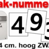 Huisnummer / Container Stickers Zwart 4CM -RAM Winkel 1943915973