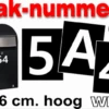 Huisnummer / Container Stickers Wit 6CM -RAM Winkel 1944019815