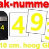 Huisnummer / Container Stickers Geel 10CM -RAM Winkel 1944021354
