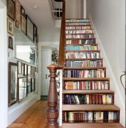 Trapstickers Boekenkast (13 Stroken)