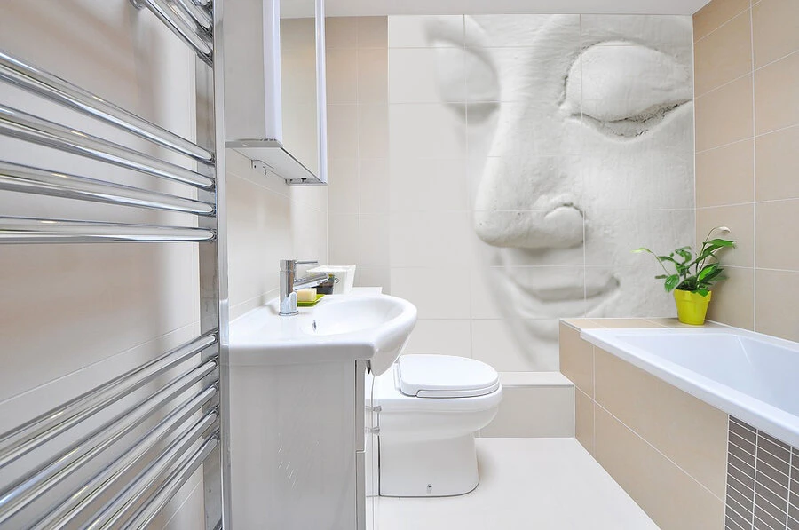 Foto Tegelsticker 15x15 'Boeddha Wit' 105x90 Cm Hxb 4 Foto Tegelsticker 15x15 'Boeddha Wit' 105x90 Cm Hxb - Afbeelding 2