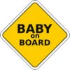 XL Autosticker Baby On Board (21x21cm) -RAM Winkel 1952542296