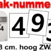 Huisnummer / Container Stickers Zwart 8CM -RAM Winkel 1958343561