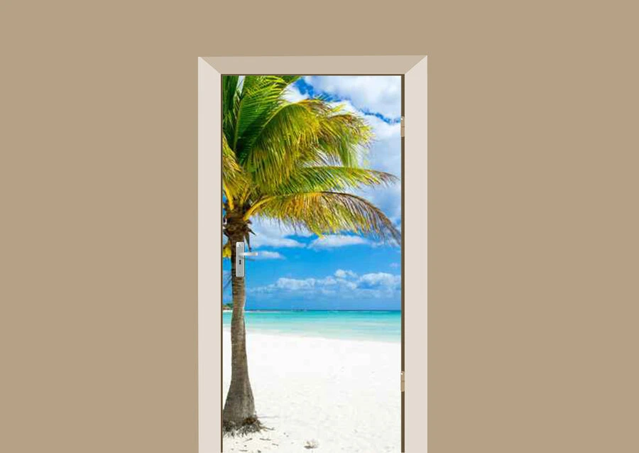 Deursticker Palmboom 3 Deursticker Palmboom