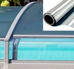 Spiegelend Raamfolie Zonwerend Polycarbonaat/plexiglas Zilver (140cm)