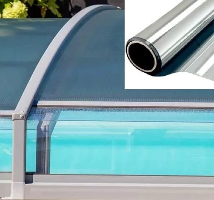 Spiegelend Raamfolie Zonwerend Polycarbonaat/plexiglas Zilver (140cm) 3 Spiegelend Raamfolie Zonwerend Polycarbonaat/plexiglas Zilver (140cm)