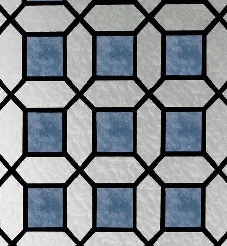 Raamfolie Glas In Lood Blauw (45cm) 3 Raamfolie Glas In Lood Blauw (45cm)