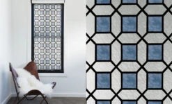 Raamfolie Glas In Lood Blauw (45cm) -RAM Winkel 1978365351 2