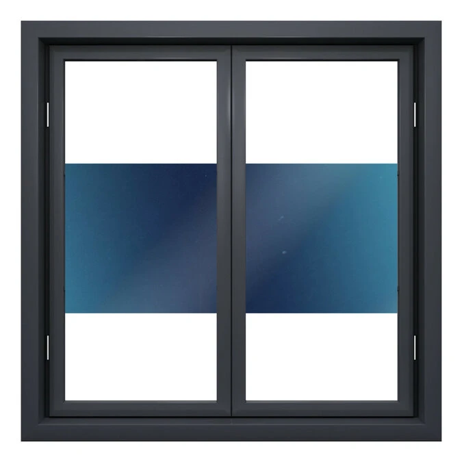 Statisch Zonwerend Raamfolie Anti-inkijk Blauw (90cm) 4 Statisch Zonwerend Raamfolie Anti-inkijk Blauw (90cm) - Afbeelding 2