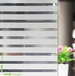 Statisch Raamfolie Office Strepen (geschikt Voor Dubbel, HR+ En HR++ Glas) (46cm)