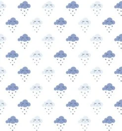 Statisch Raamfolie Wolkjes Blauw (46cm)