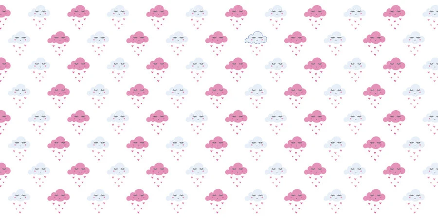 Statisch Raamfolie Wolkjes Roze (46cm) 4 Statisch Raamfolie Wolkjes Roze (46cm) - Afbeelding 2