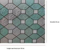 Statisch Raamfolie Glas In Lood Groen Smaragd (45cm) -RAM Winkel 1979170905 1