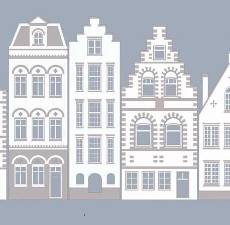 Statisch Raamfolie Grachtenpanden (45cm) 3 Statisch Raamfolie Grachtenpanden (45cm)