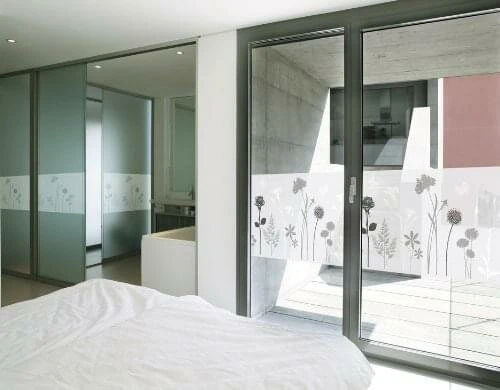 Statisch Raamfolie Bloem En Vlinder (45cm) 4 Statisch Raamfolie Bloem En Vlinder (45cm) - Afbeelding 2