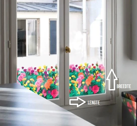 Raamfolie Roos Voor HR++ Glas (61cm) 4 Raamfolie Roos Voor HR++ Glas (61cm) - Afbeelding 2